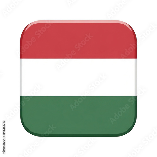 Free Download Hungarian flag icon with rounded corners isolated on transparent background - GFXLoad