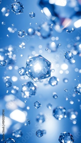 Wallpaper Mural Closeup of sparkling diamonds on a transparent background Torontodigital.ca