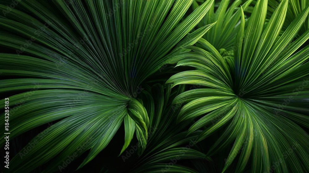 Obraz premium Abstract green leaf texture nature background tropical