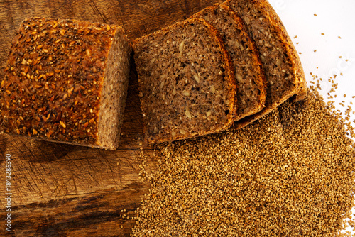 German dark  bread in good angle