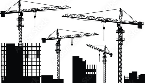Black silhouette of a steel truss bridge spanning a gap, gorge, canyon, chasm, infrastructure, engineering, transport, danger, crossing.