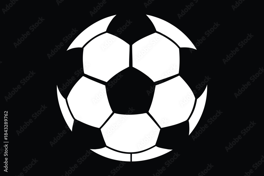 Obraz premium Soccer Ball on Green Field Illustration – Football Sports Concept Design.