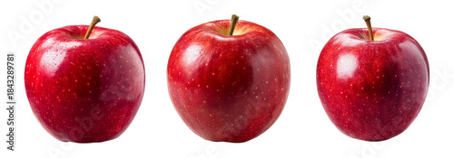 Red Apples Isolated on White Background
