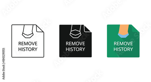 Remove history document icons in different colors