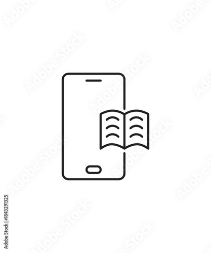 e book icon, vector best line icon.