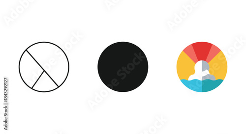 Collection of different circle shapes and designs