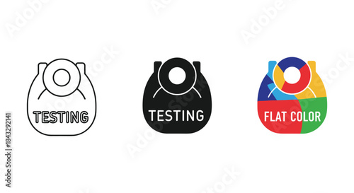 Camera lens icons in various styles