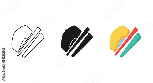 Logo design variations on white background