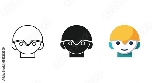 Diverse cartoon characters wearing headphones