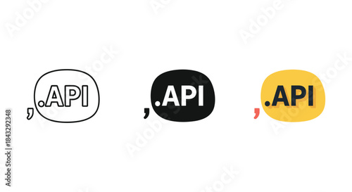 Api logo design in speech bubble