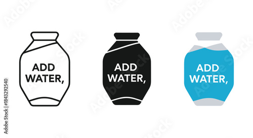 Add water to the bottle illustration