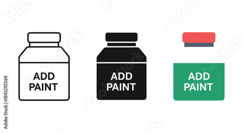 Add paint illustration with different shapes and colors