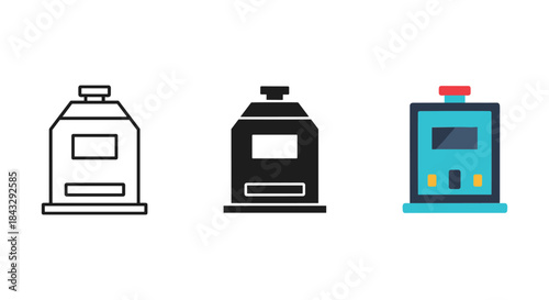 Fuel pump icons in various styles