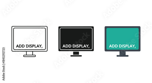 Add display monitor icons in different style