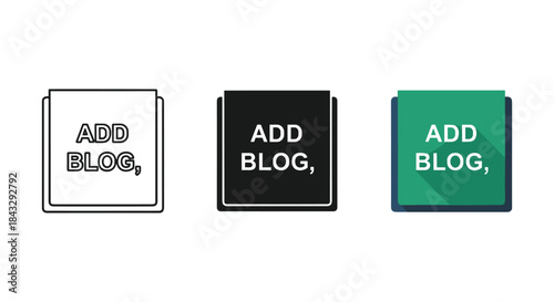 Add blog icon set in different colors