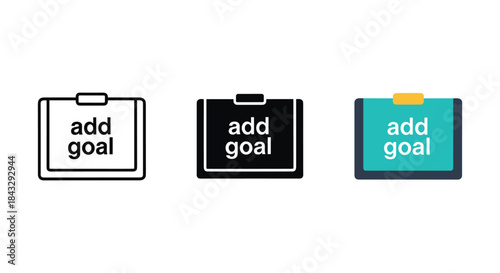 Add goal icon set for business and productivity