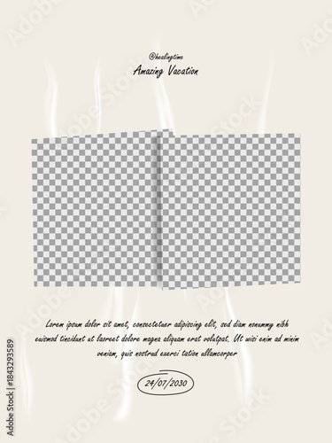 Printable Vacation Photo Album Template for Travel Memories with Customizable Layout – Perfect for Holiday Pictures and Cherished Moments