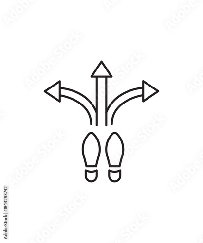 way icon, vector best line icon.