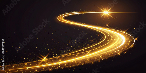 abstract christmas tree with stars