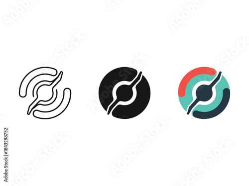 Logo design variations for modern brand identity