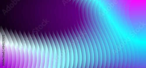 Elegant wavy illustration featuring a smooth blend of violet and turquoise colors, ideal for artistic presentations, creative backgrounds, and wallpapers