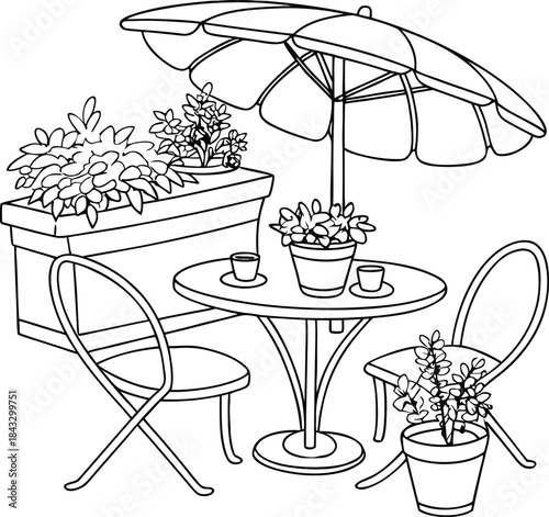 Relax on a white sand beach under a summer parasol with a tropical table and chairs featuring fresh flowers for the ultimate vacation leisure and outdoor travel relaxation by the sea