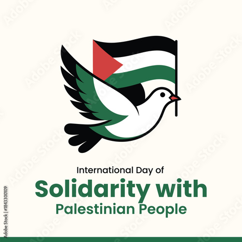 International Day of Solidarity with Palestinian People - Dove Flag