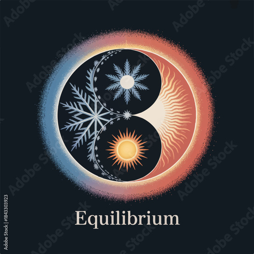 Artistic winter solstice illustration featuring celestial symbols, glowing moons, sacred geometry, seasonal trees, and ritual-inspired imagery. This atmospheric design represents the longest night of 