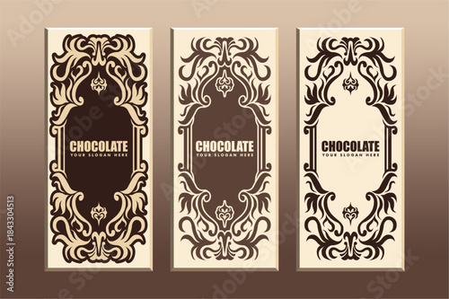chocolate bar label packaging vintage branding concept