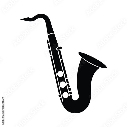 Saxophone Simple Icon Vector Illustration