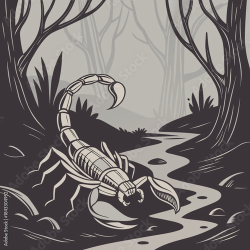 vector illustration of an eagle