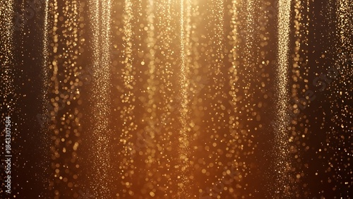 Golden Glittering Bokeh Background for Celebrations.