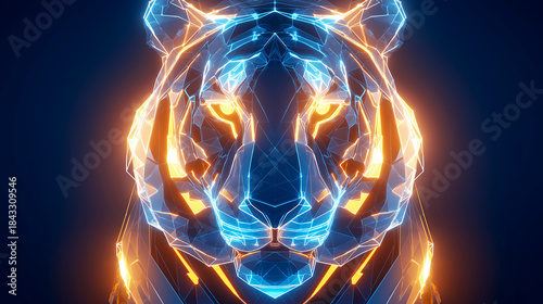 Digital tiger head