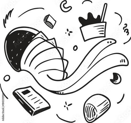 Ship set silhouette symbol drawing design illustration of sea travel vector icon cartoon animal food sign logo car