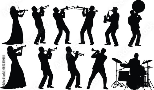 Skateboarder silhouettes set, man jumping with skateboard, skateboarding tricks, stunt, extreme sport, young lifestyle, street activity vector