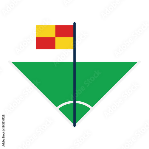 corner flag flat icon