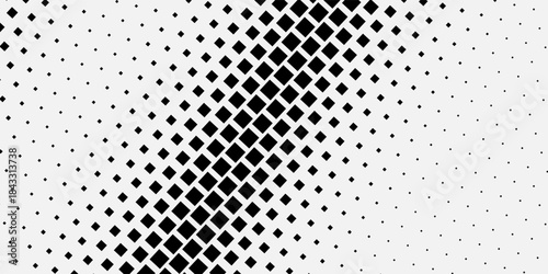 Abstract Vector Halftone Checkered Pattern Geometric Technology Background. Checkered Halftone Texture. Minimal Stylish Dynamic Technology Wallpaper