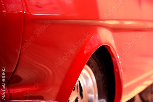 Detail of a classic american car, close-up.