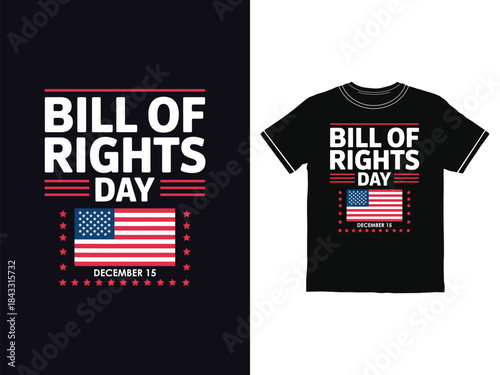 Bill of rights day t shirt design and poster