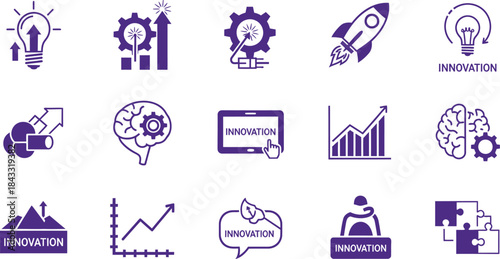 Vector set of religious icons and symbols for web business illustration design concept