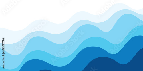 Blue sea waves. Ocean waves pattern, beach coastline.eps.10
