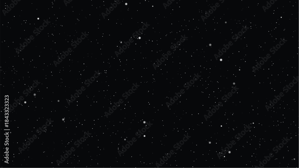 Fototapeta premium Christmas Snowy Background – Winter Holiday Snowfall Vector