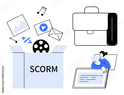 SCORM concept. SCORM s digital learning standard focused on eLearning content and interoperability. SCORM supports eLearning tools, online courses, LMS platforms, and corporate training