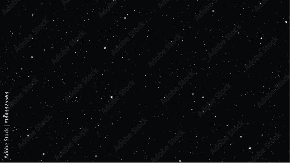 Fototapeta premium Christmas Snowy Background – Winter Holiday Snowfall Vector