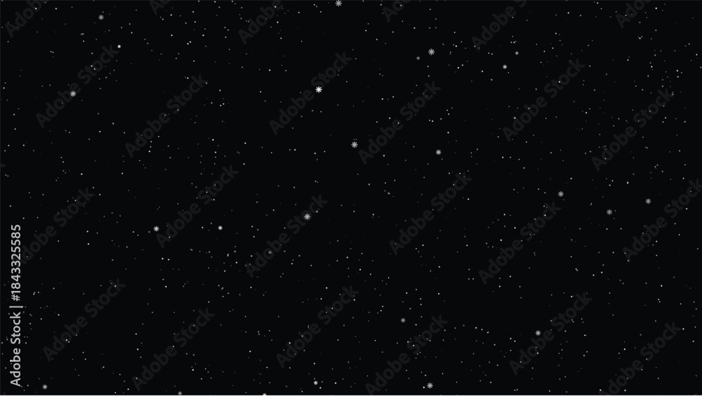 Obraz premium Christmas Snowy Background – Winter Holiday Snowfall Vector