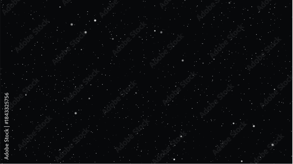 Fototapeta premium Christmas Snowy Background – Winter Holiday Snowfall Vector