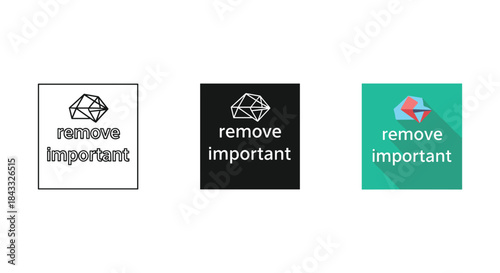 Remove important label icons in different colors and shapes