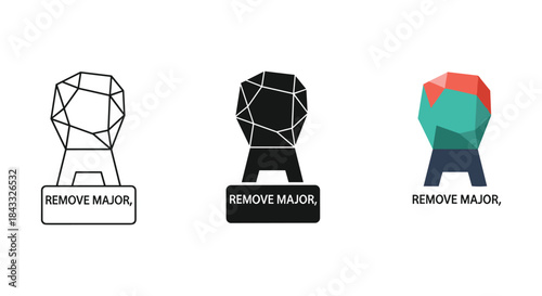 Remove major diamond icon set in different style