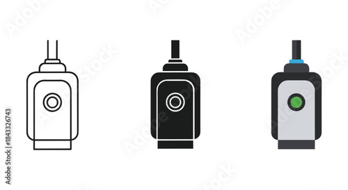 Vape pen icons in different styles