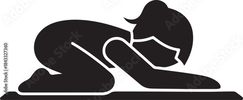 Yoga Tree Pose Silhouette – Balanced Meditation & Fitness Vector